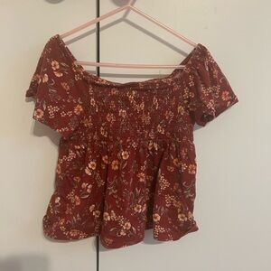 Floral, fall, old navy, girls medium 8, top, in good condition